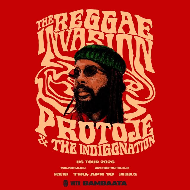 Photo shared by BAMBAATA on March 28, 2026 tagging @protoje. May be a graphic of